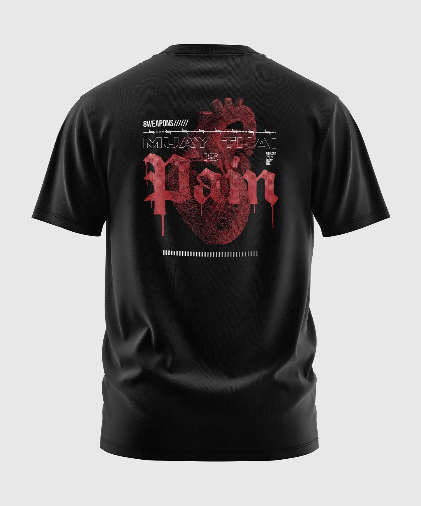 8 Weapons Camiseta Oversize Pain - Negro