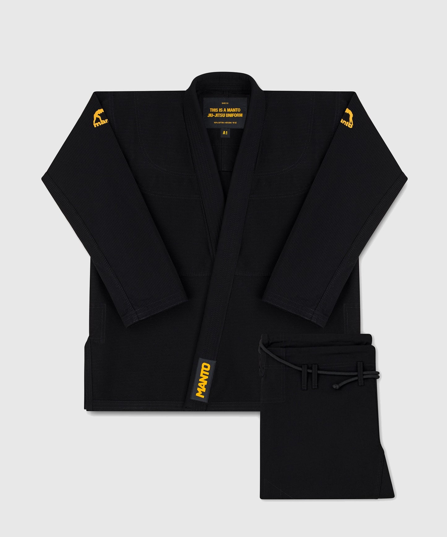 Manto Base 3.0 Kimono de BJJ - Negro/Naranja