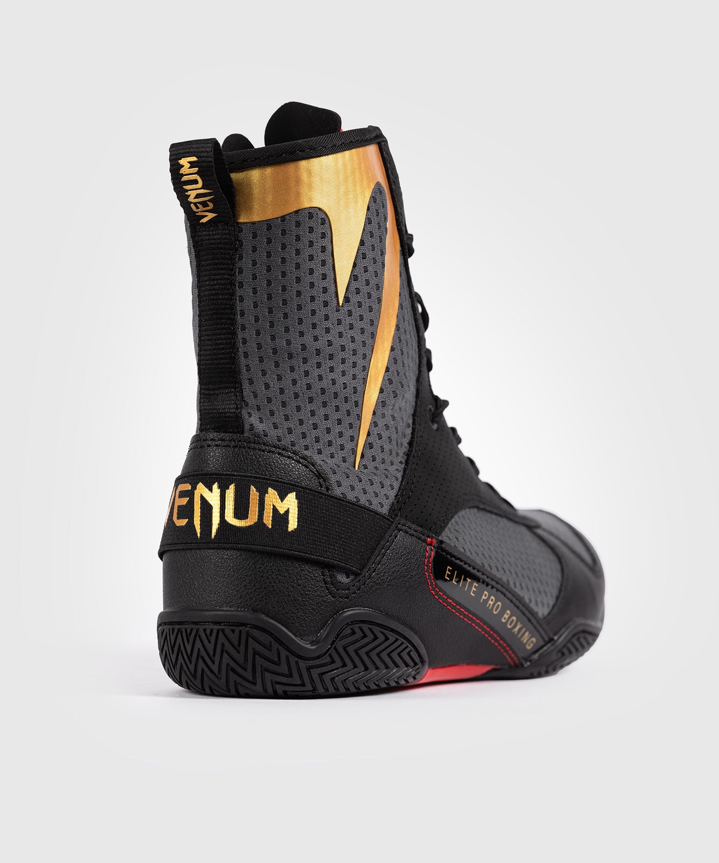 Venum Elite Zapatillas de Boxeo - Gris Tormenta/Oro