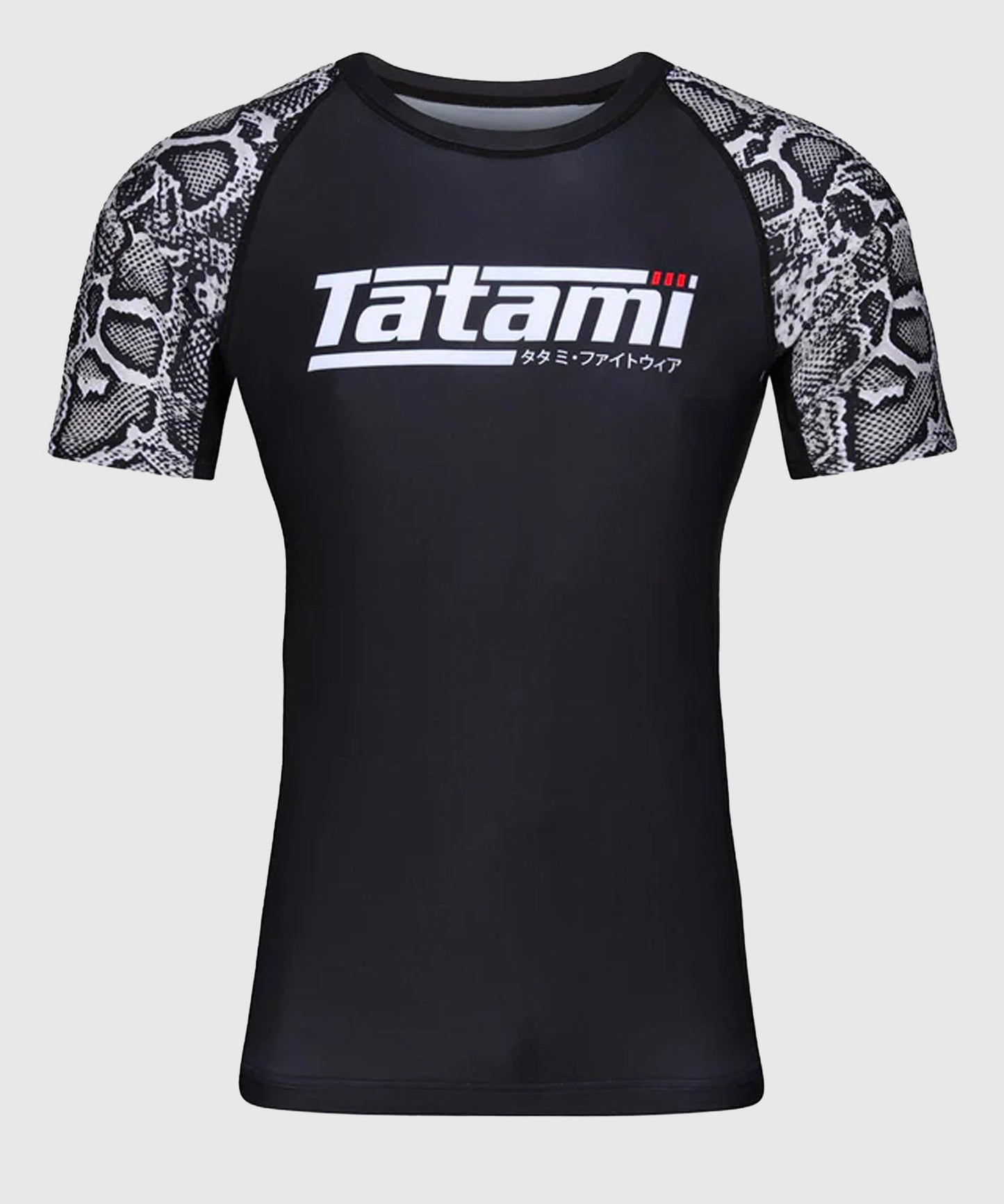 Rashguards À Manches Courtes Tatami Fightwear Recharge Snake - Noir/Blanc