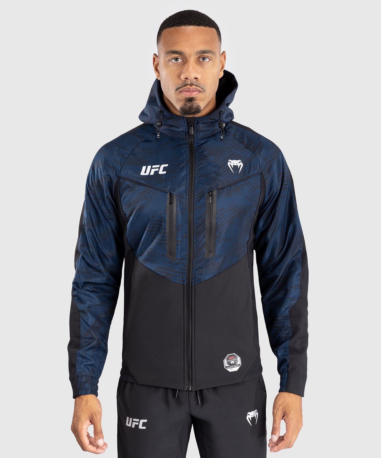 Men's UFC Fusion by Venum Fight Week Hooded Zip Jacket - Ocean Blue