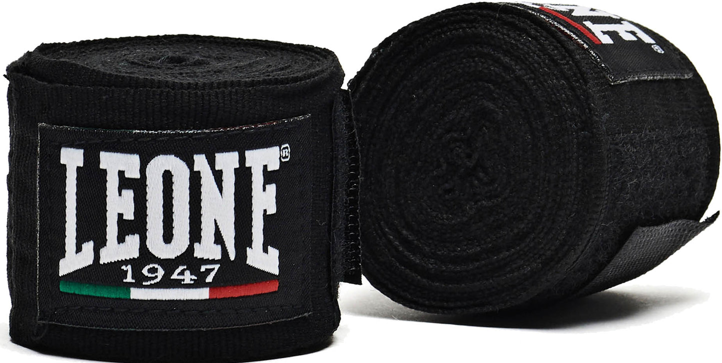 Leone Texture Boxing Bandages - Black - 4.5m