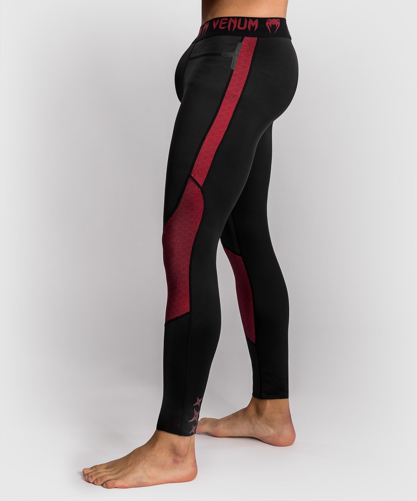 Men's Compression Pants Venum x Assassin's Creed: Shadows - Bordeaux/Black