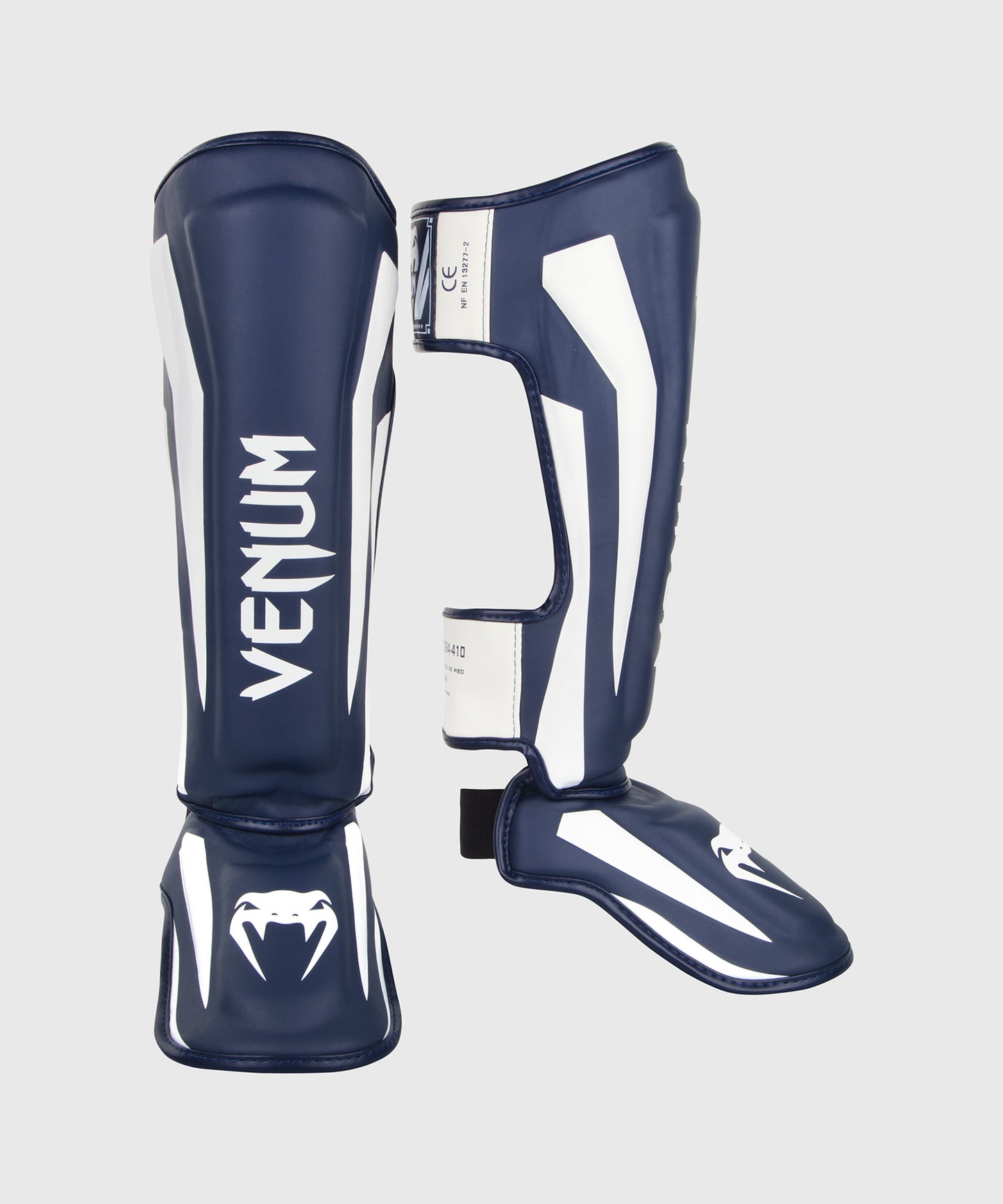 Protège-tibias Venum Elite - Bleu Marine/Blanc
