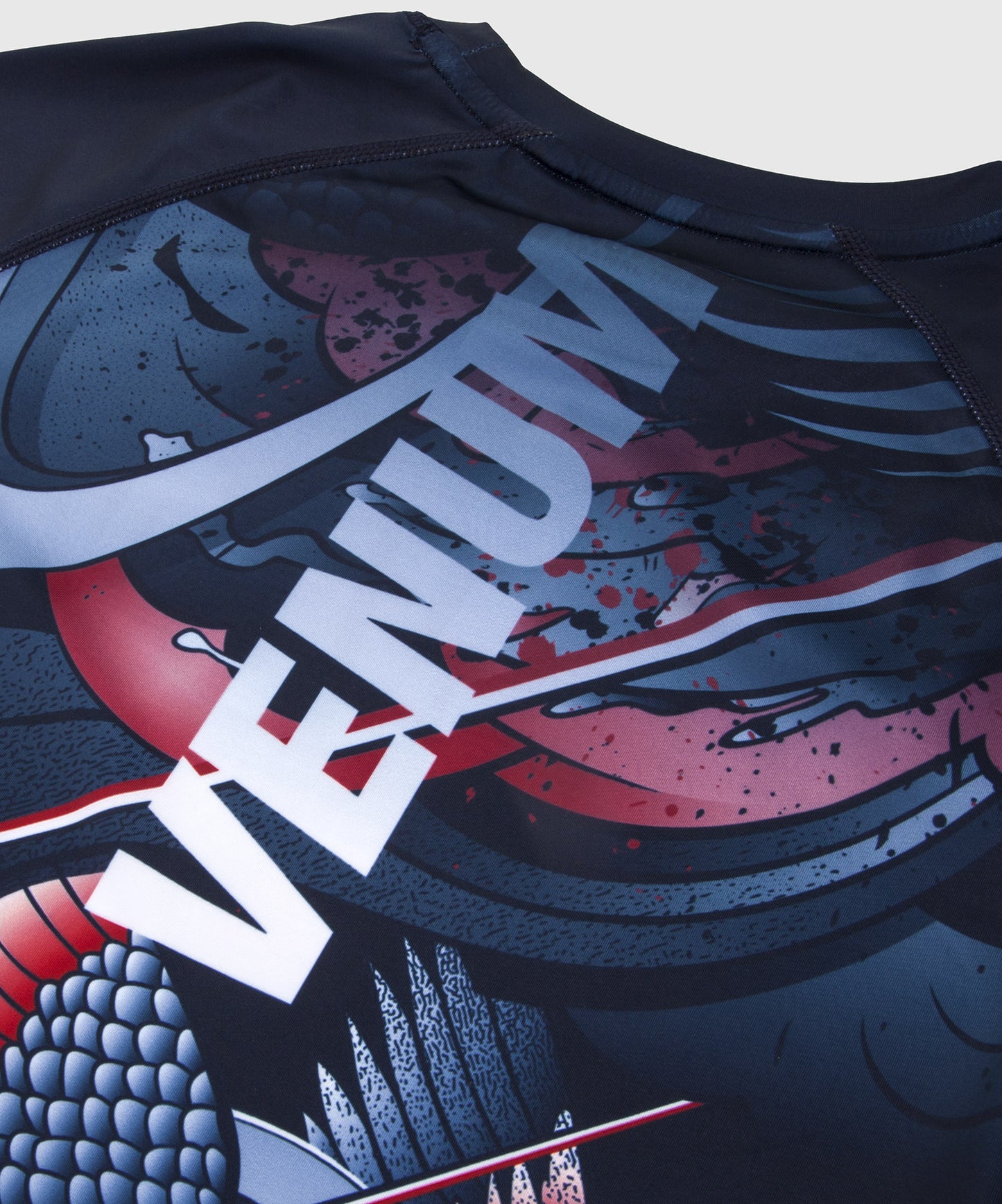 Venum Rooster Rashguard - Short Sleeves - Navy Blue/Orange