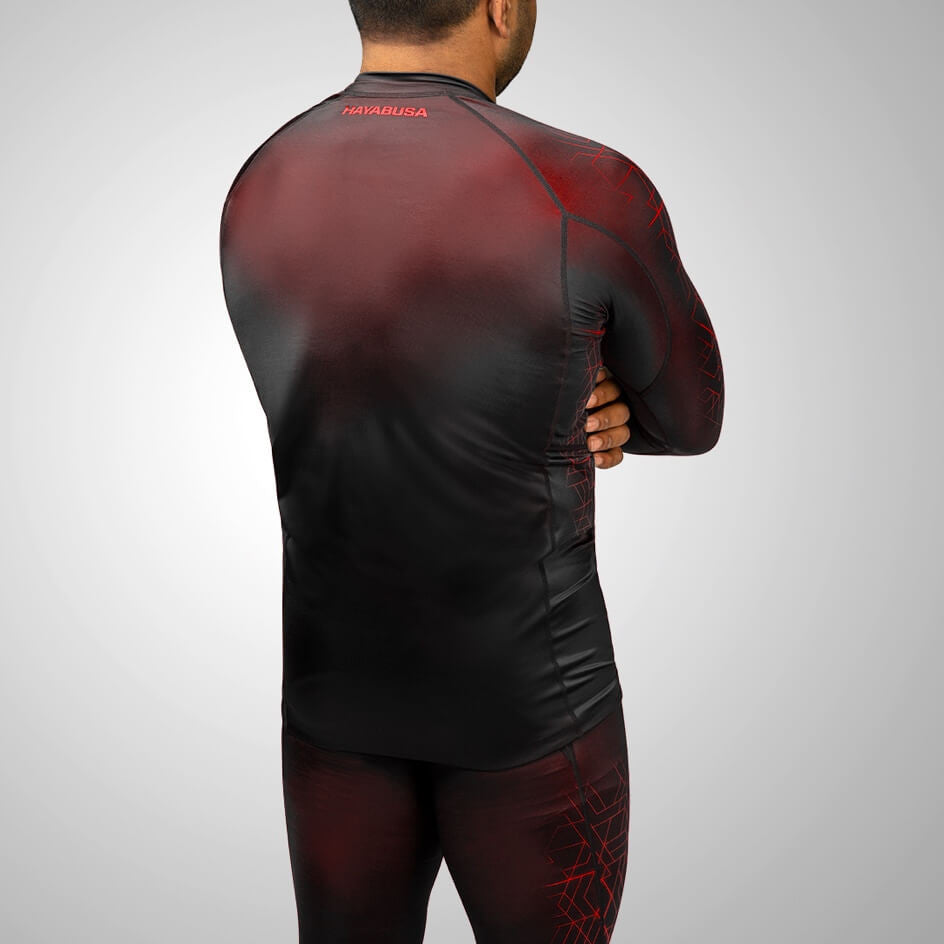 Rashguard Hayabusa Geo Manches Longues - Rouge