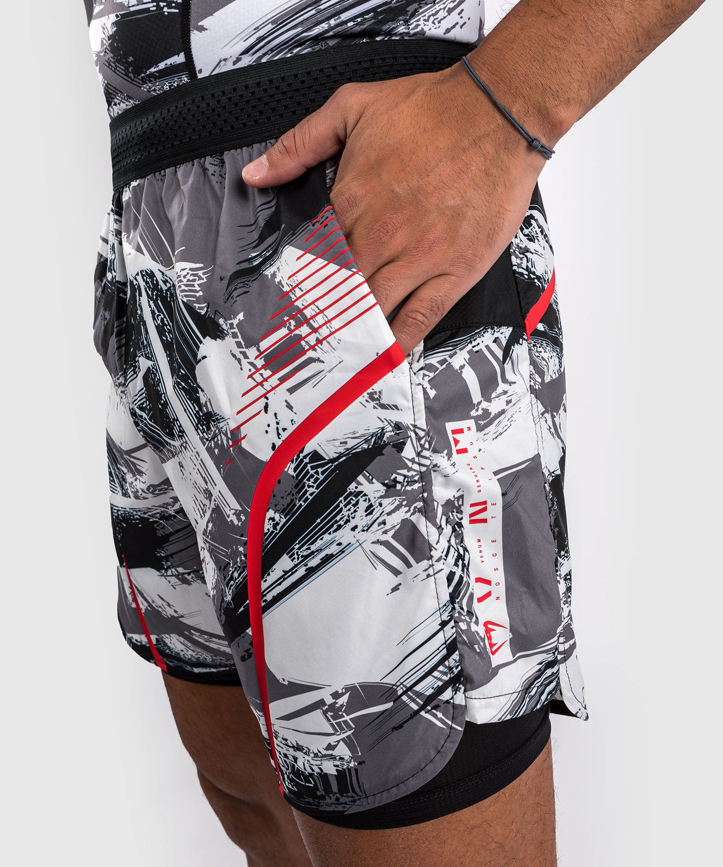 Venum Electron 3.0 Trainingsshorts - Grau/Rot