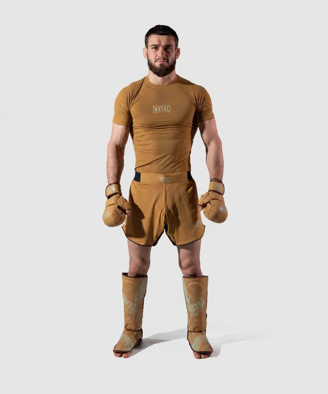 Metal Boxe Caucasian Hills Performance Rashguard - Beige