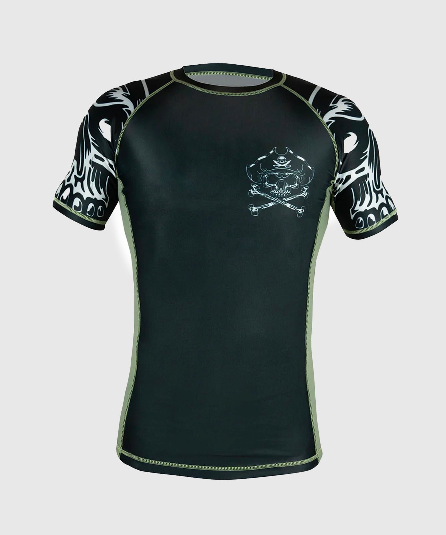 Pride Or Die Pirate V2 Rashguard de Manga Corta - Negro/Beige
