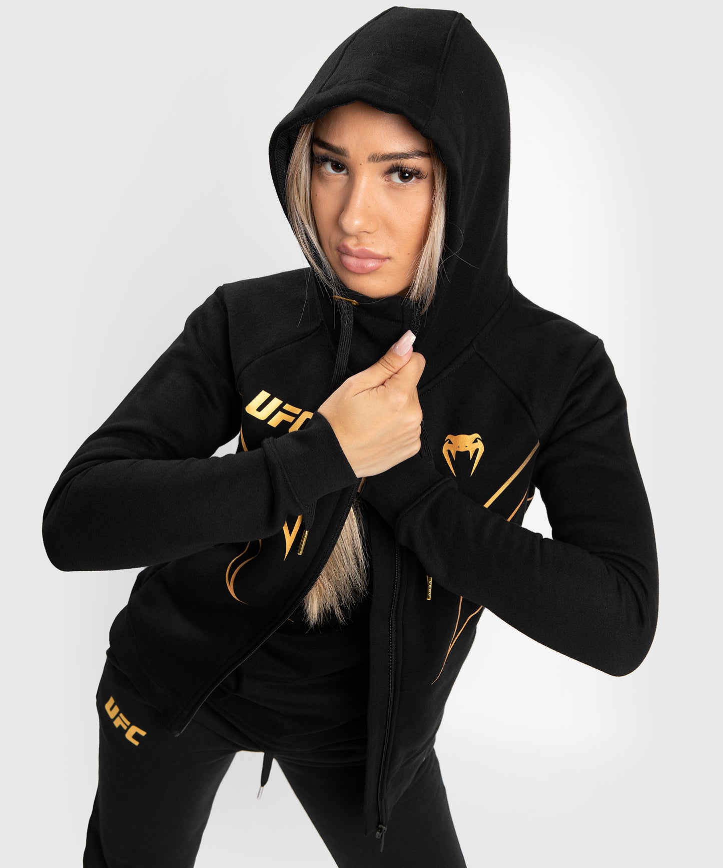 Sweatshirt Zippé Femme UFC Venum Fight Night 2.0 Replica - Champion