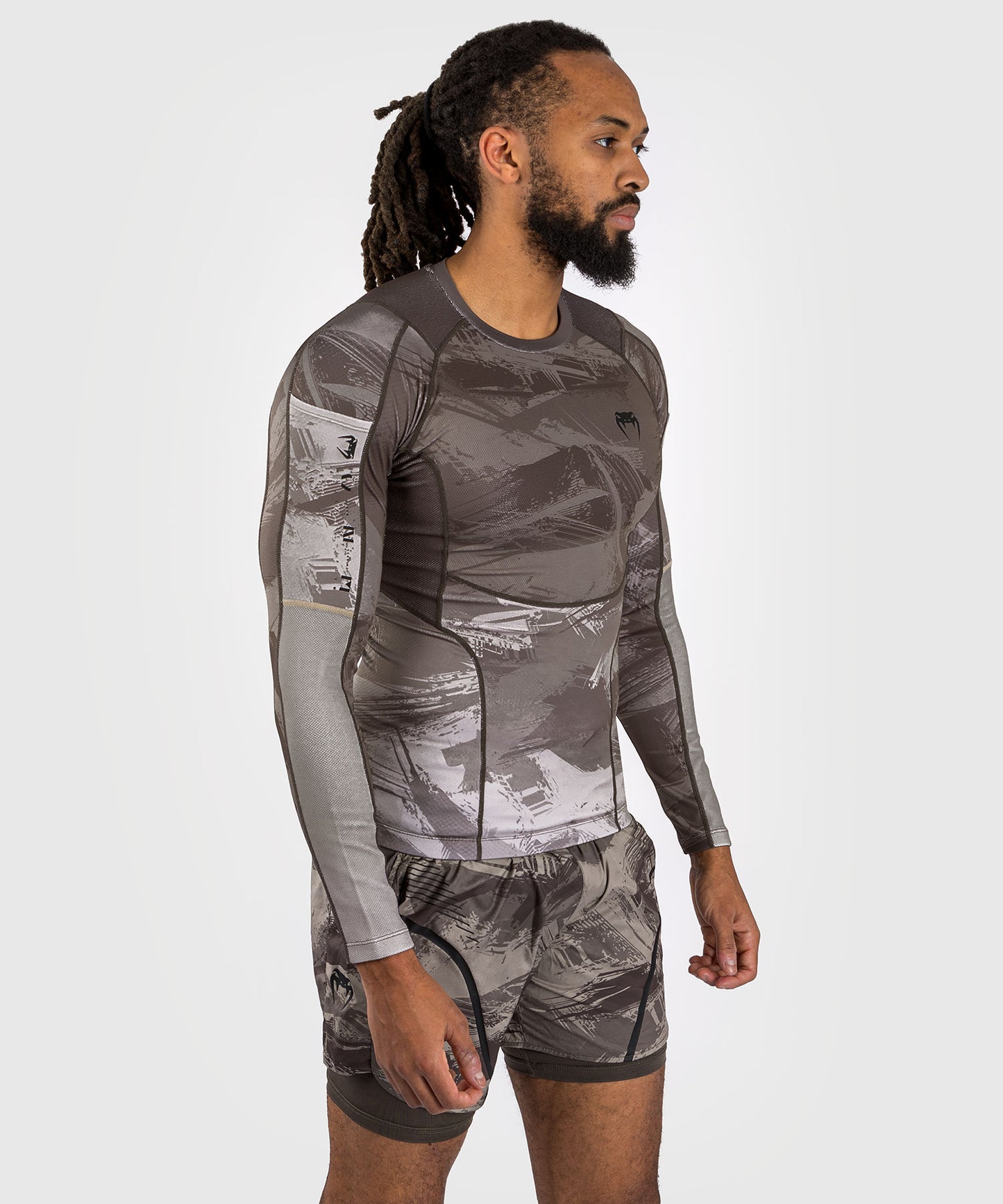 Venum Electron 3.0 Langärmeliger Rashguard - Sand