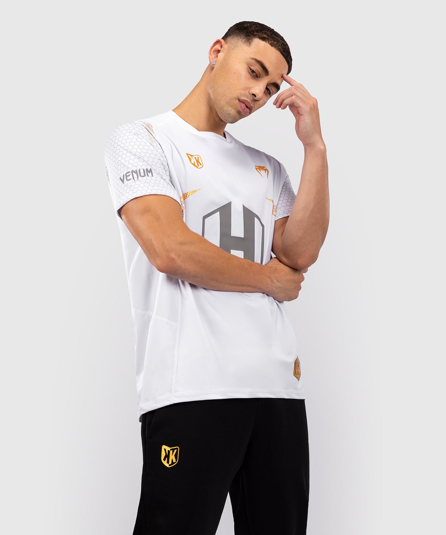 Hexagone MMA x Venum Dry Tech White/Gold T-shirt