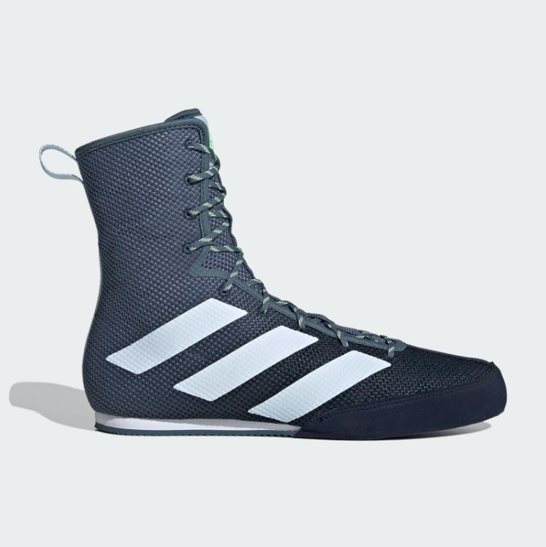 Chaussures de Boxe Adidas Box Hog 3 - Bleu-Gris/Blanc
