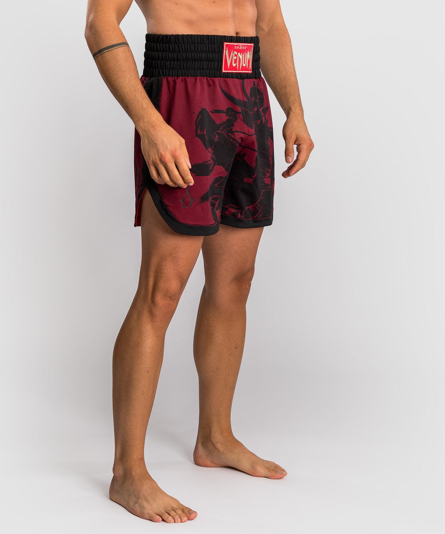 Venum x Assassin's Creed: Shadows Men's Boxing Short - Bordeaux/Black