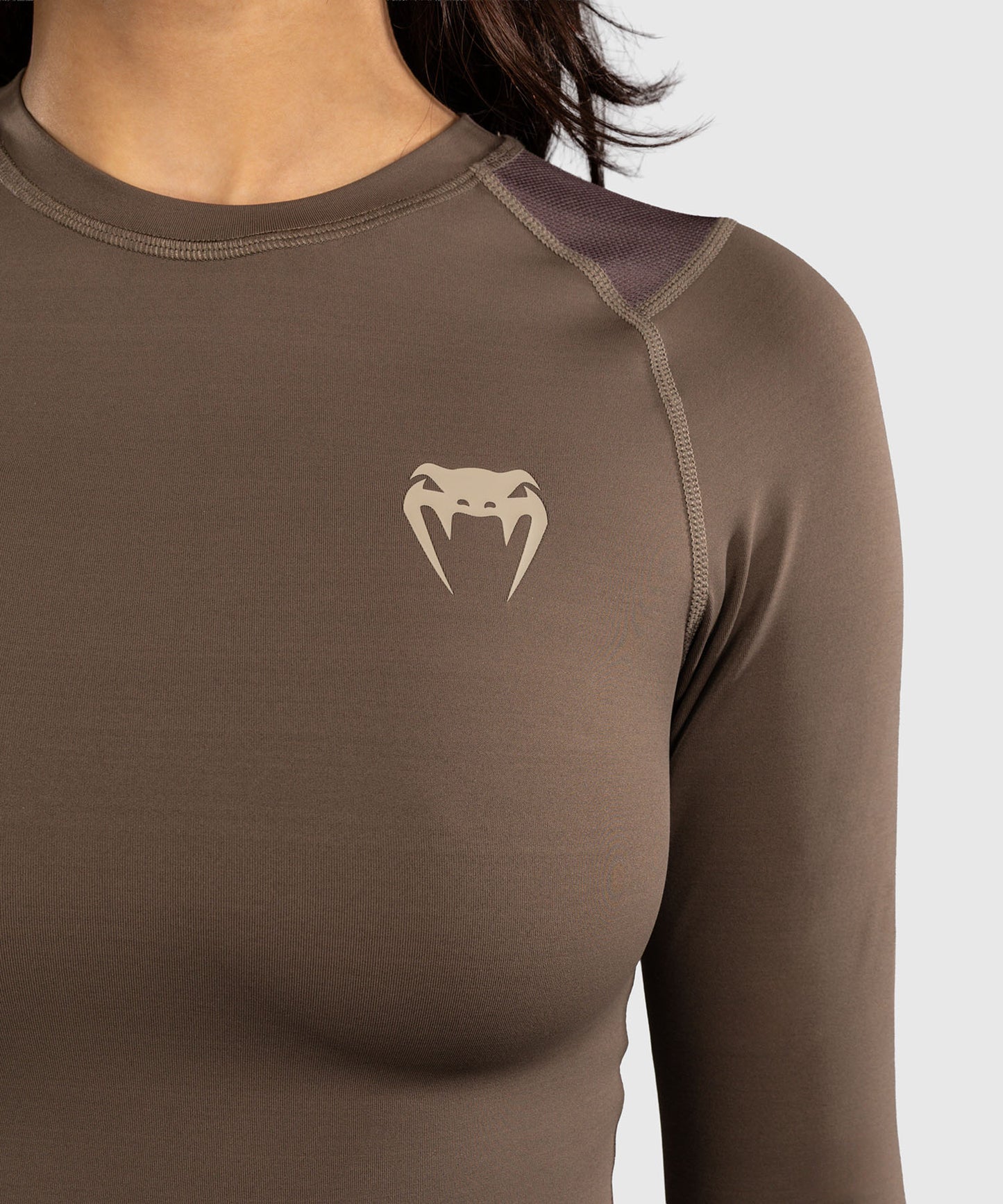 Rashguard à Manches Longues Technique pour Femme Venum UFC Unity by Venum Authentic Fight Week - Marron