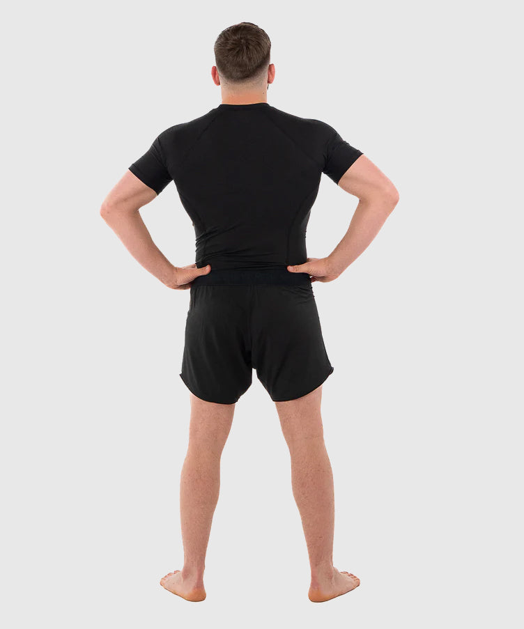 Rashguard Manches Courtes Metal Boxe Performance - Noir