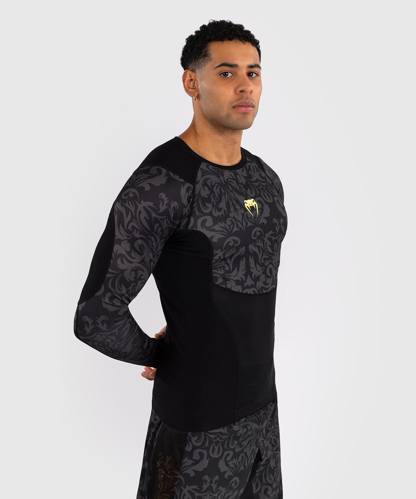 Rashguard à Manches Longues Venum x Ilia Topuria Unmatched - Noir/Or