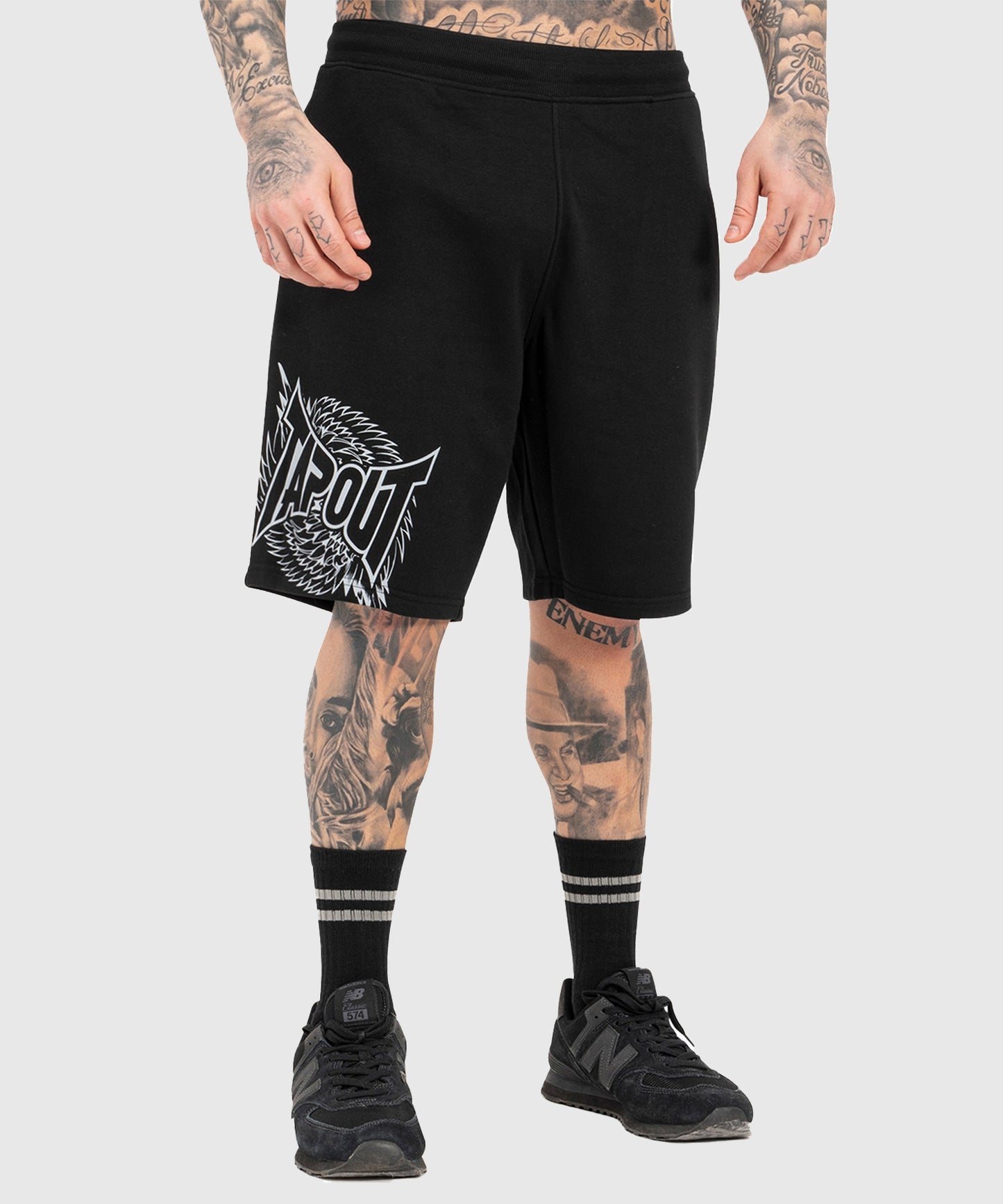 Tapout Spirit Fight Shorts - Black/Grey