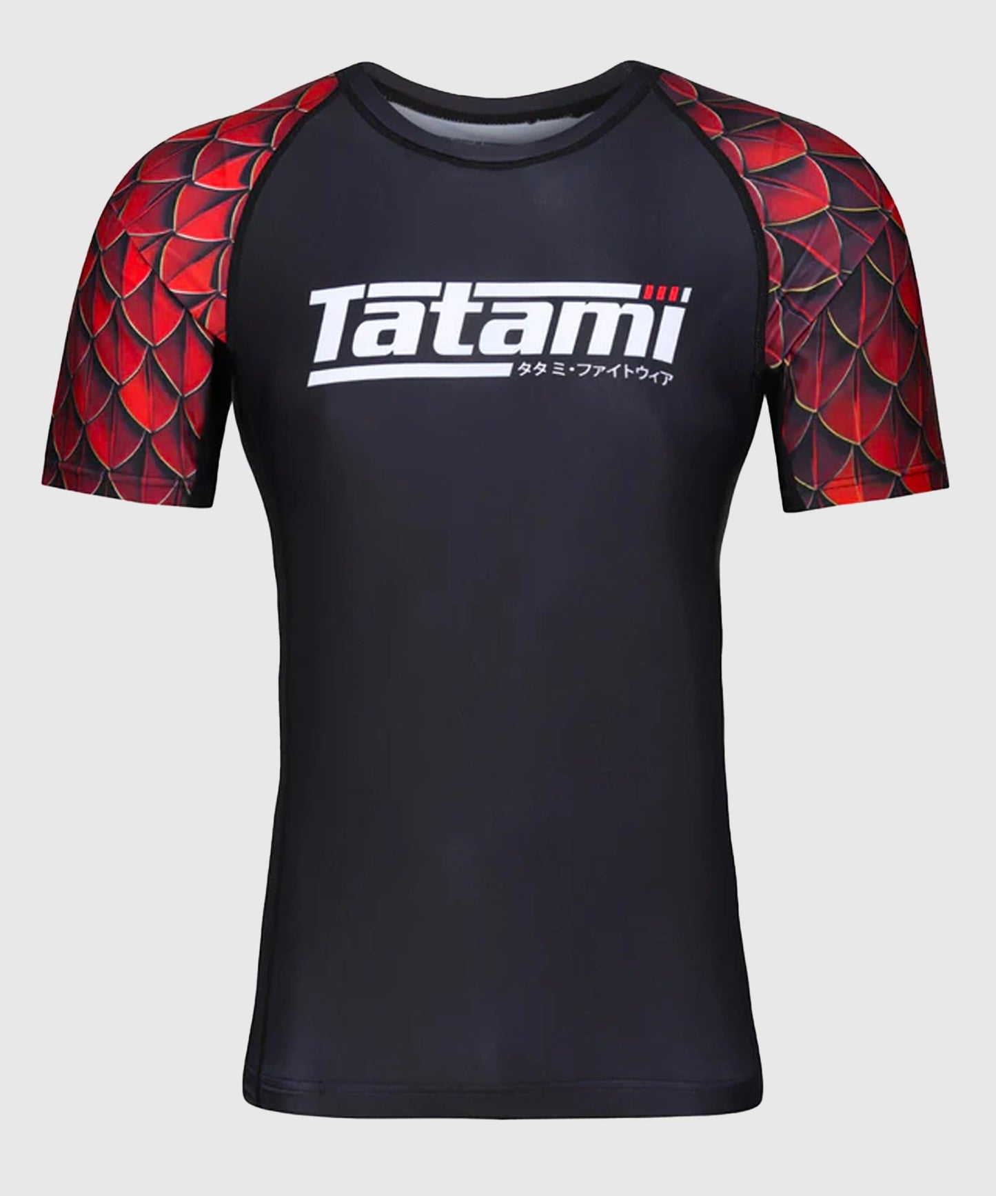 Rashguards À Manches Courtes Tatami Fightwear Recharge Dragon - Noir/Rouge