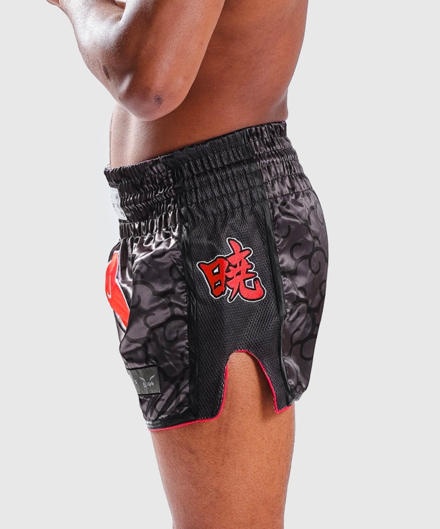 Elion X Naruto Muay Thai Shorts - Akatsuki Black/Red