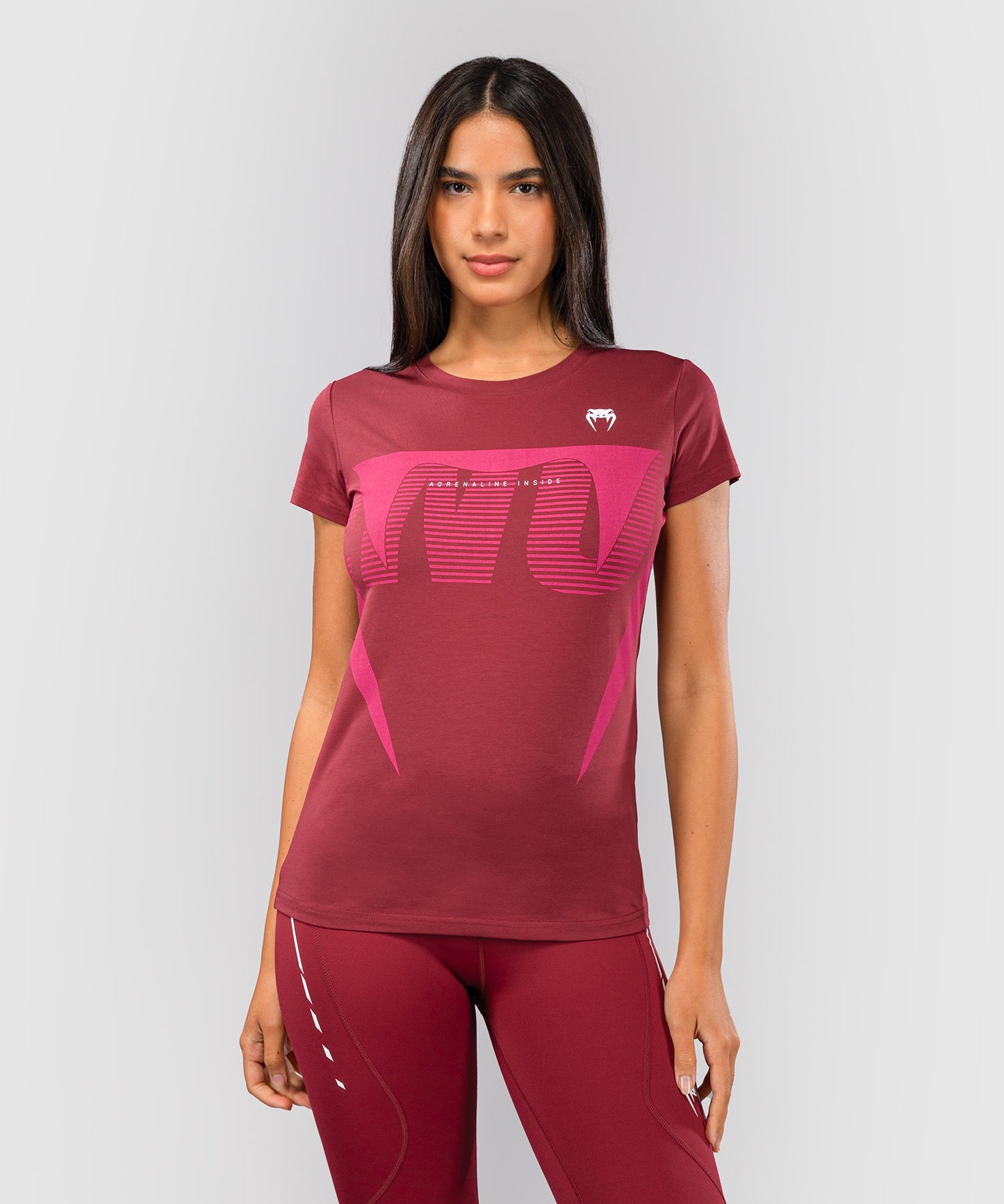 T-shirt Femme Venum Adrenaline – Bordeaux/Rose
