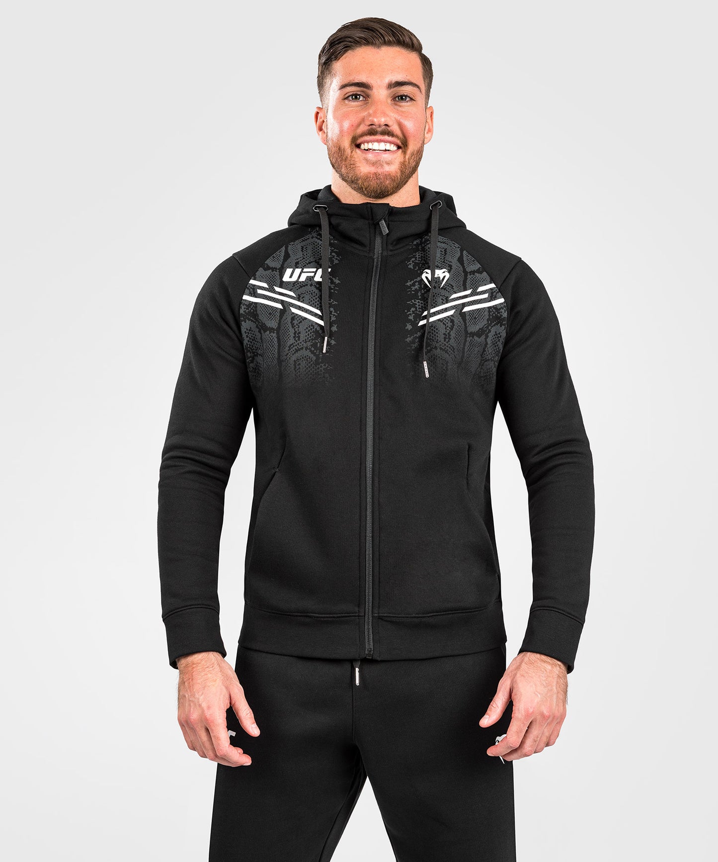 Sweatshirt Zippé à Capuche pour Hommes UFC Adrenaline by Venum Replica - Noir