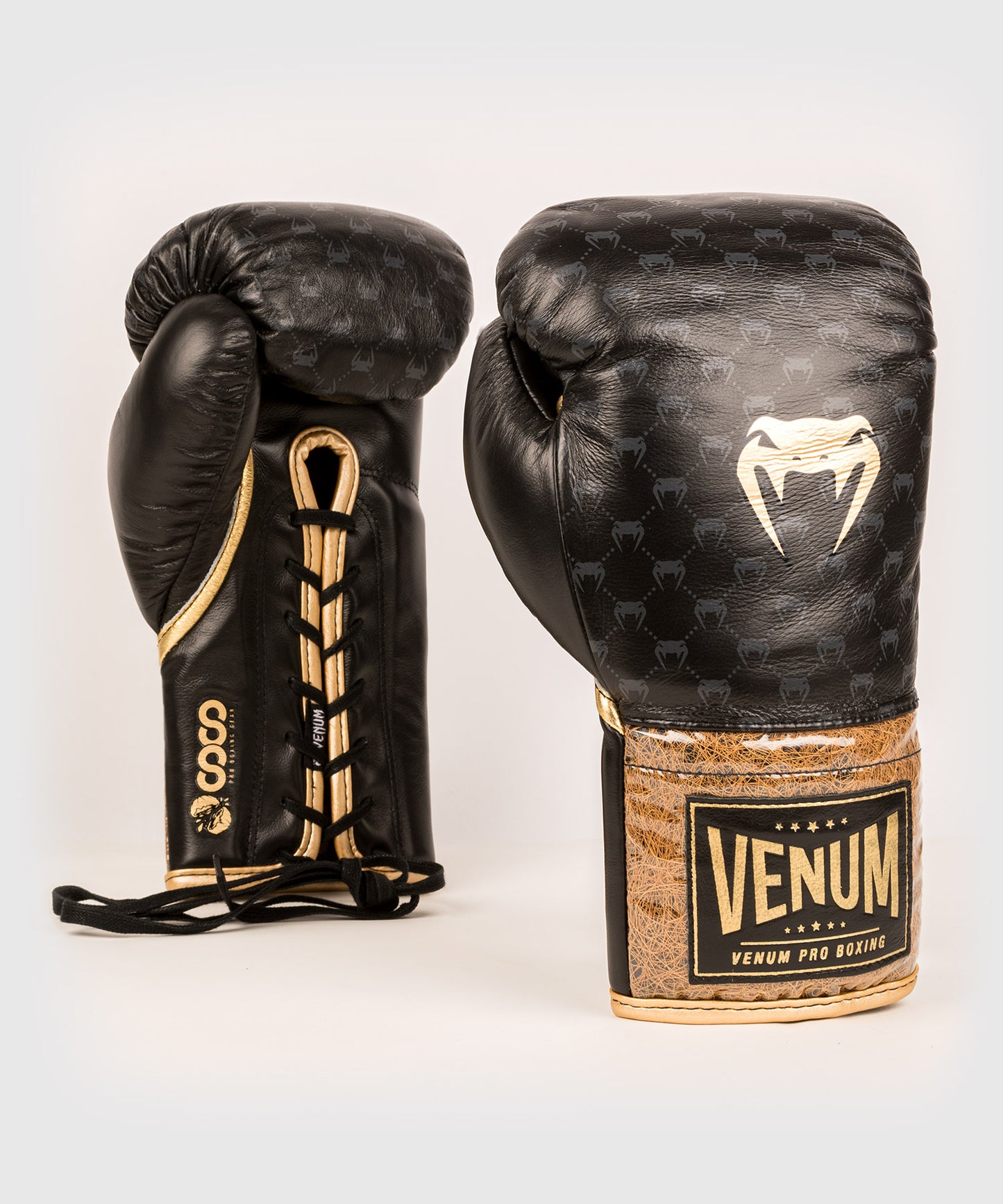 Gants de Boxe Pro avec Lacets Venum Coco Monogram - Noir Intense