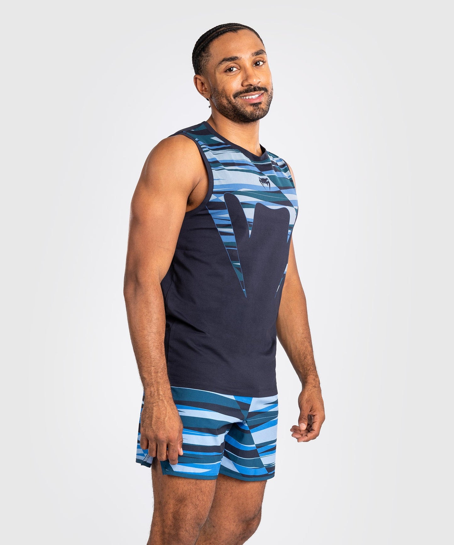Venum Rapid Men's Tank Top - Snake Head - Blue Amber
