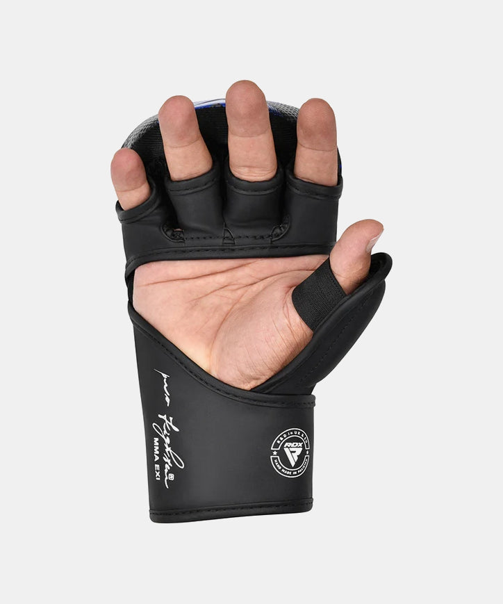RDX IMMAF-zugelassen MMA-Sparring-Handschuhe - Schwarz/Blau