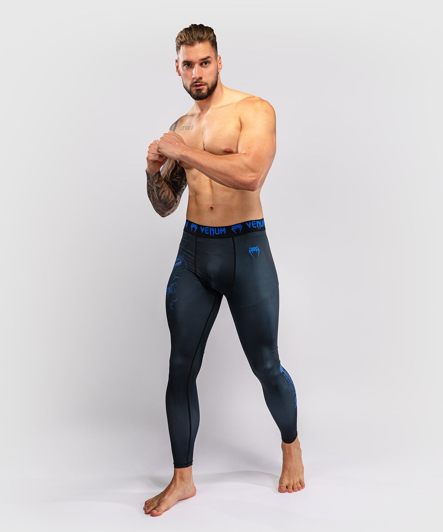 Venum Thunder Dragon Spats – Schwarz/Königsblau