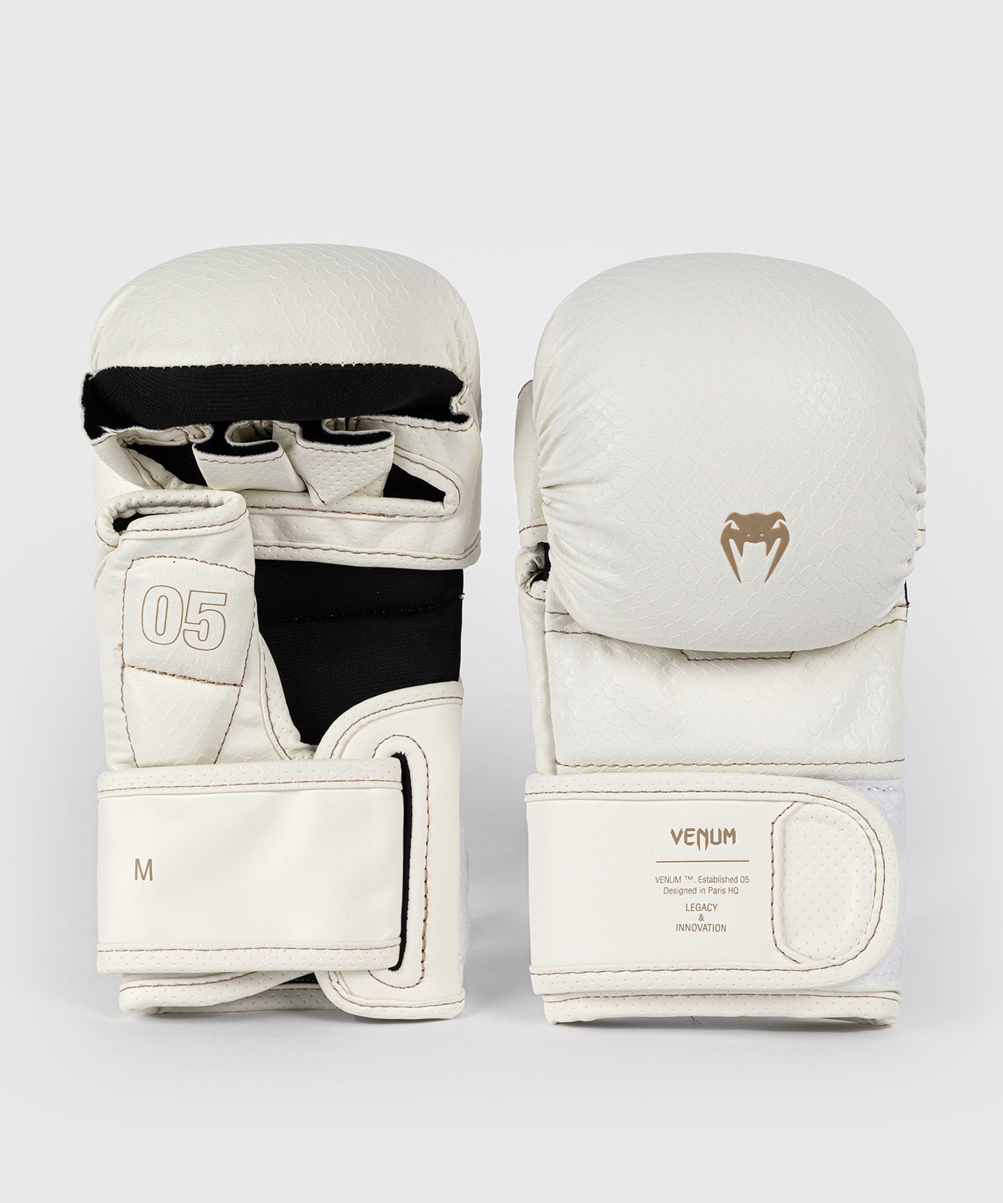 Venum Impact Evo Scales MMA Sparring Gloves - Ivory