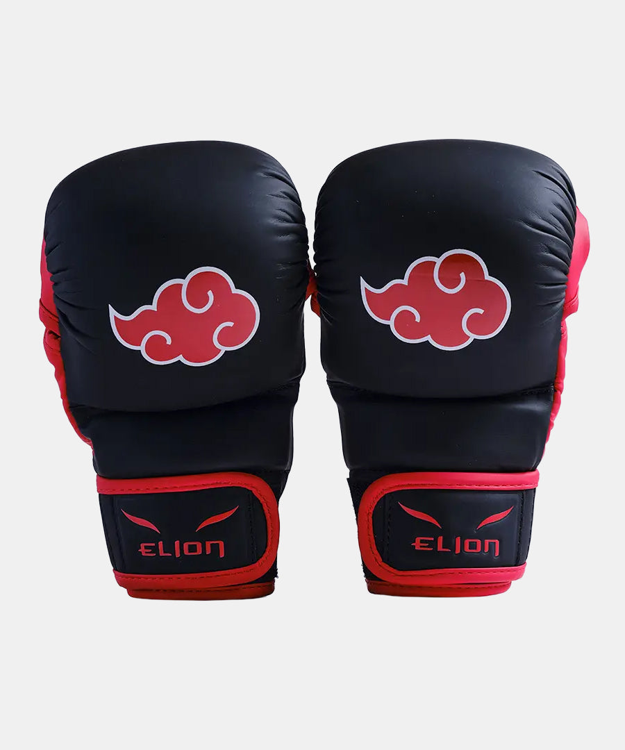 Elion x Naruto Akatsuki Guantes de Sparring MMA - Negro/Rojo