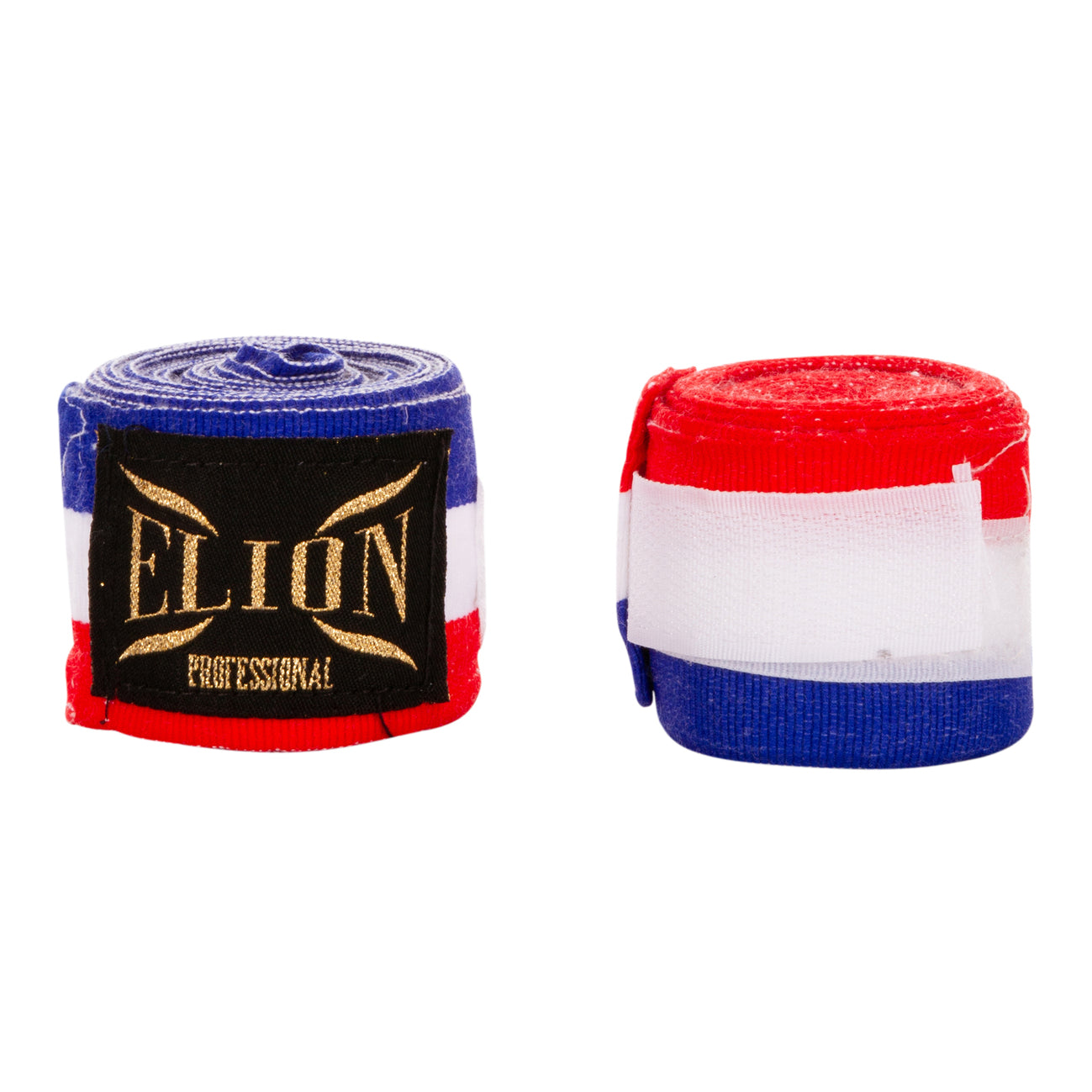 Bandages de boxe Pro Elion - 4,5 mètres - Rouge/Blanc/Bleu