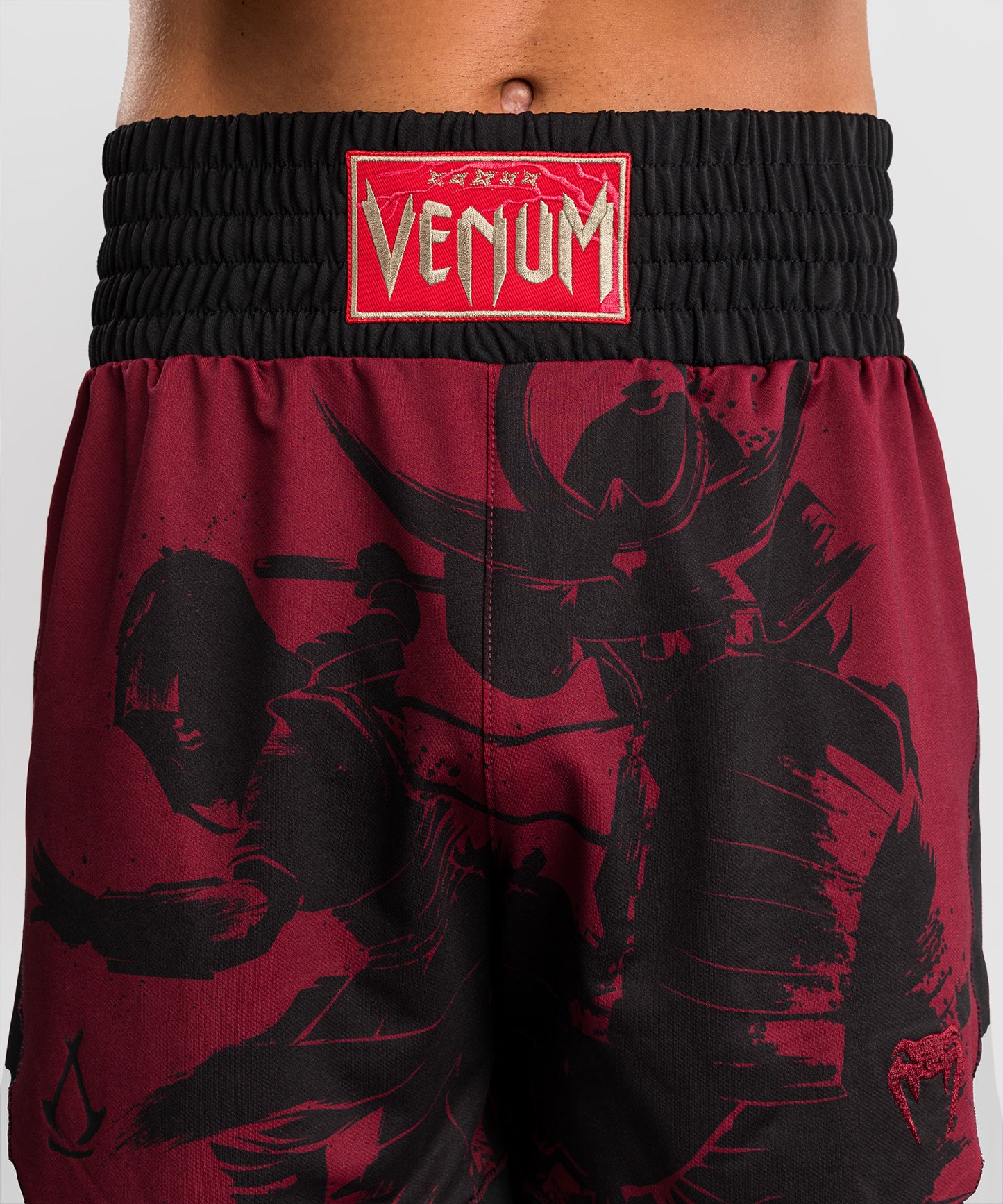 Venum x Assassin's Creed: Shadows Men's Boxing Short - Bordeaux/Black