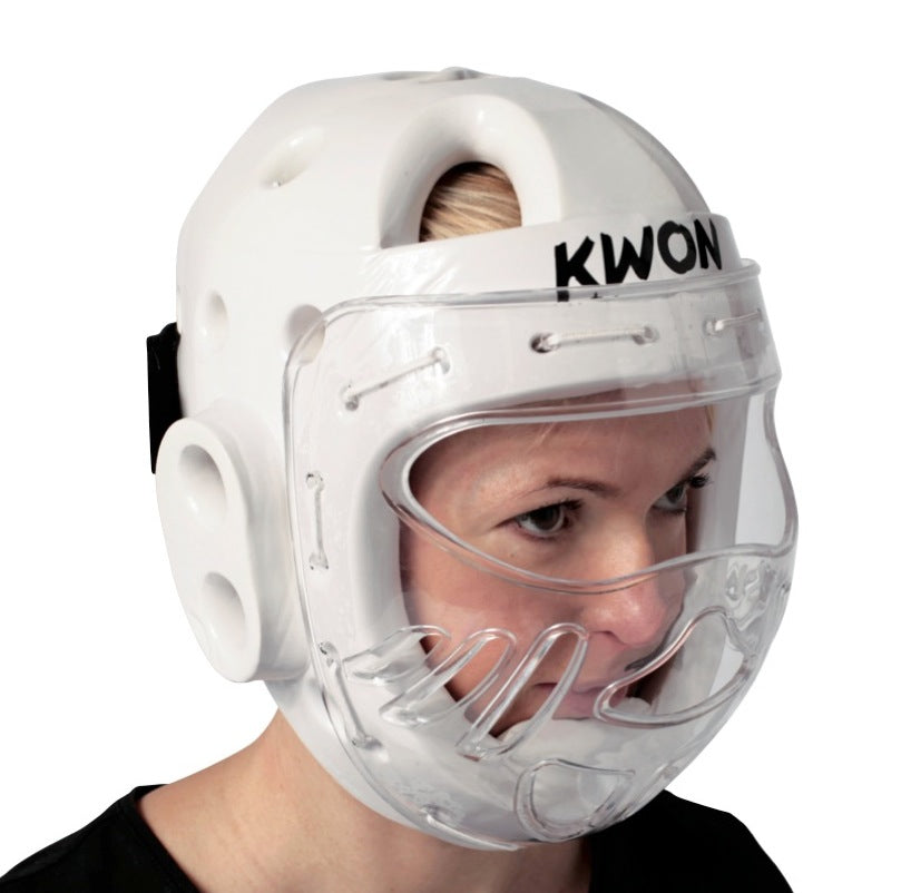 Kwon KSL Taekwondo Helm mit Visier - Weiß - WT-zugelassen
