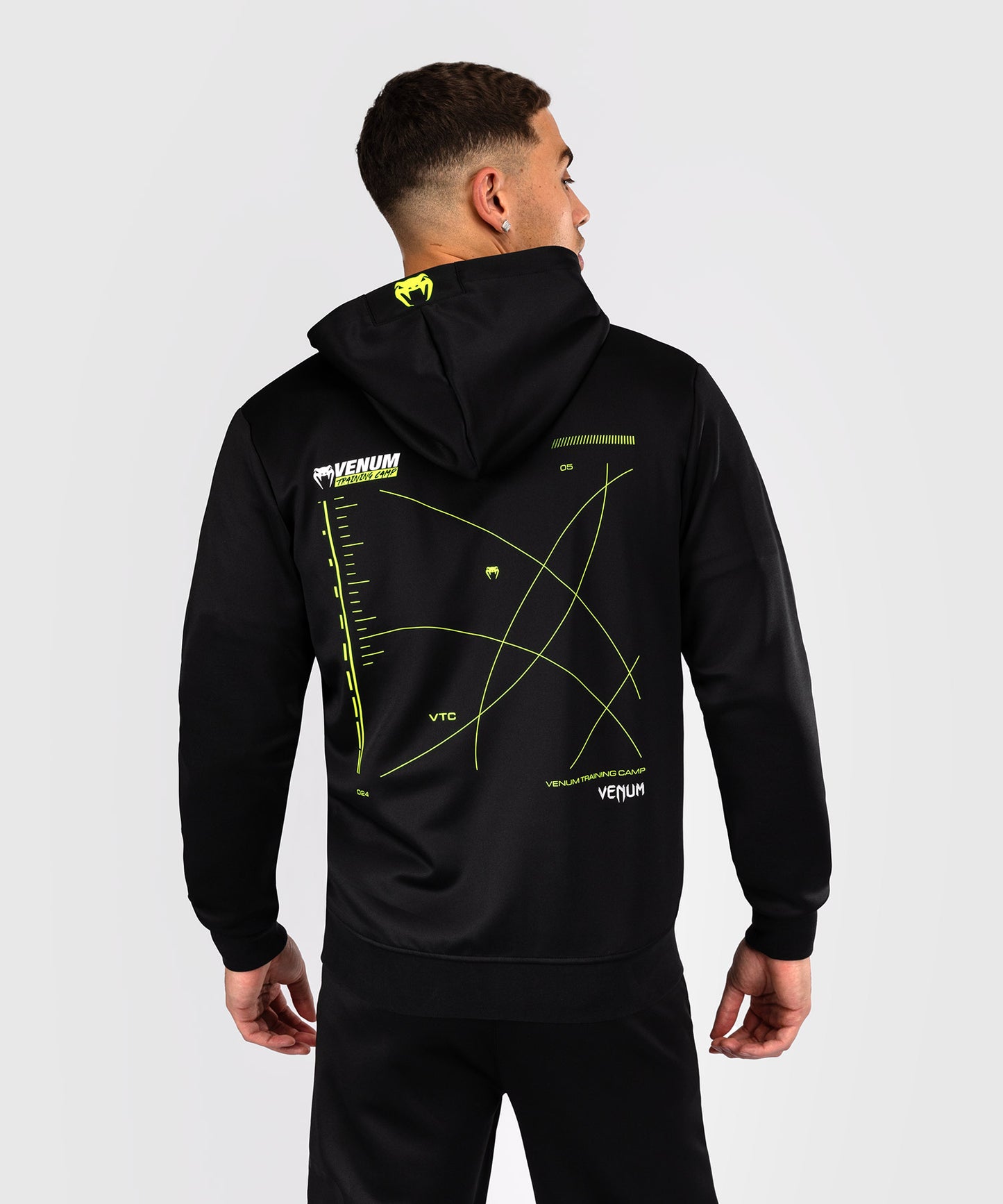 Venum Training Camp 4.0 Hooded Zipper - Schwarz/Grün Fluo