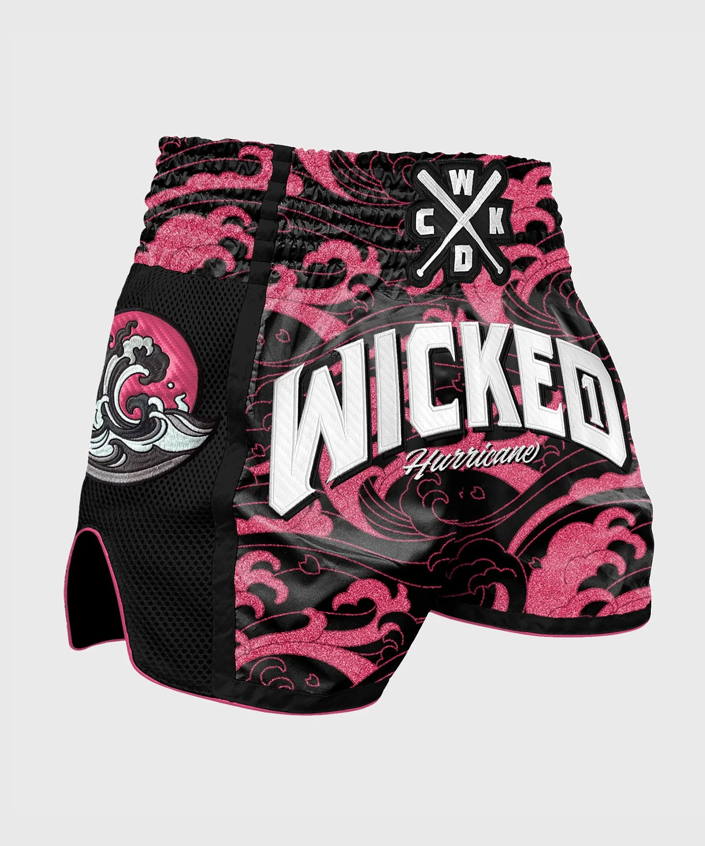 Short De Muay Thai Wicked One Hurricane - Rose/Noir