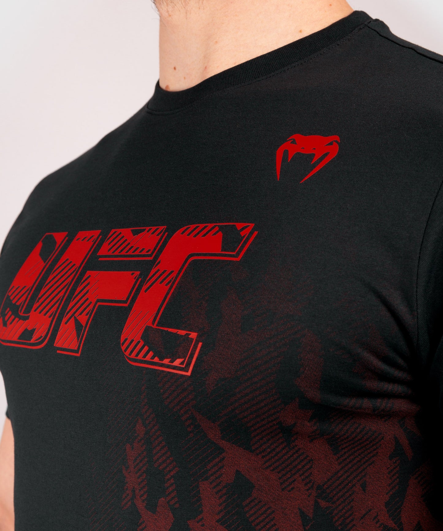 T-shirt Manches Courtes en Coton Homme UFC Venum Authentic Fight Week - Noir