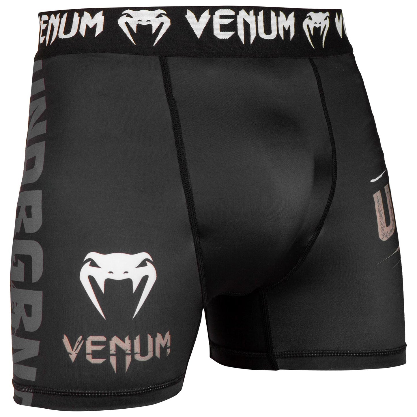 Venum Underground King short compression shorts - Black/Sand