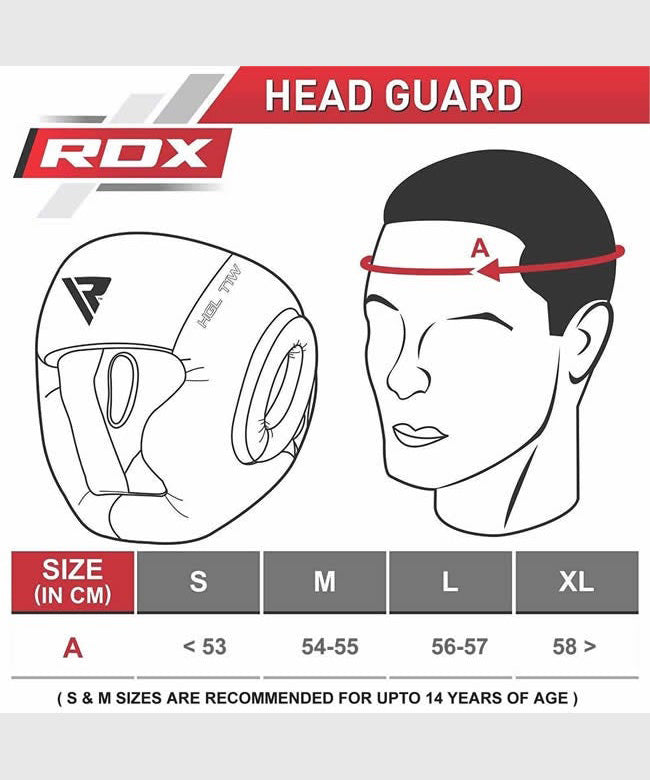 Casque de boxe RDX Sports Aura T-17 - Noir/Blanc/Or