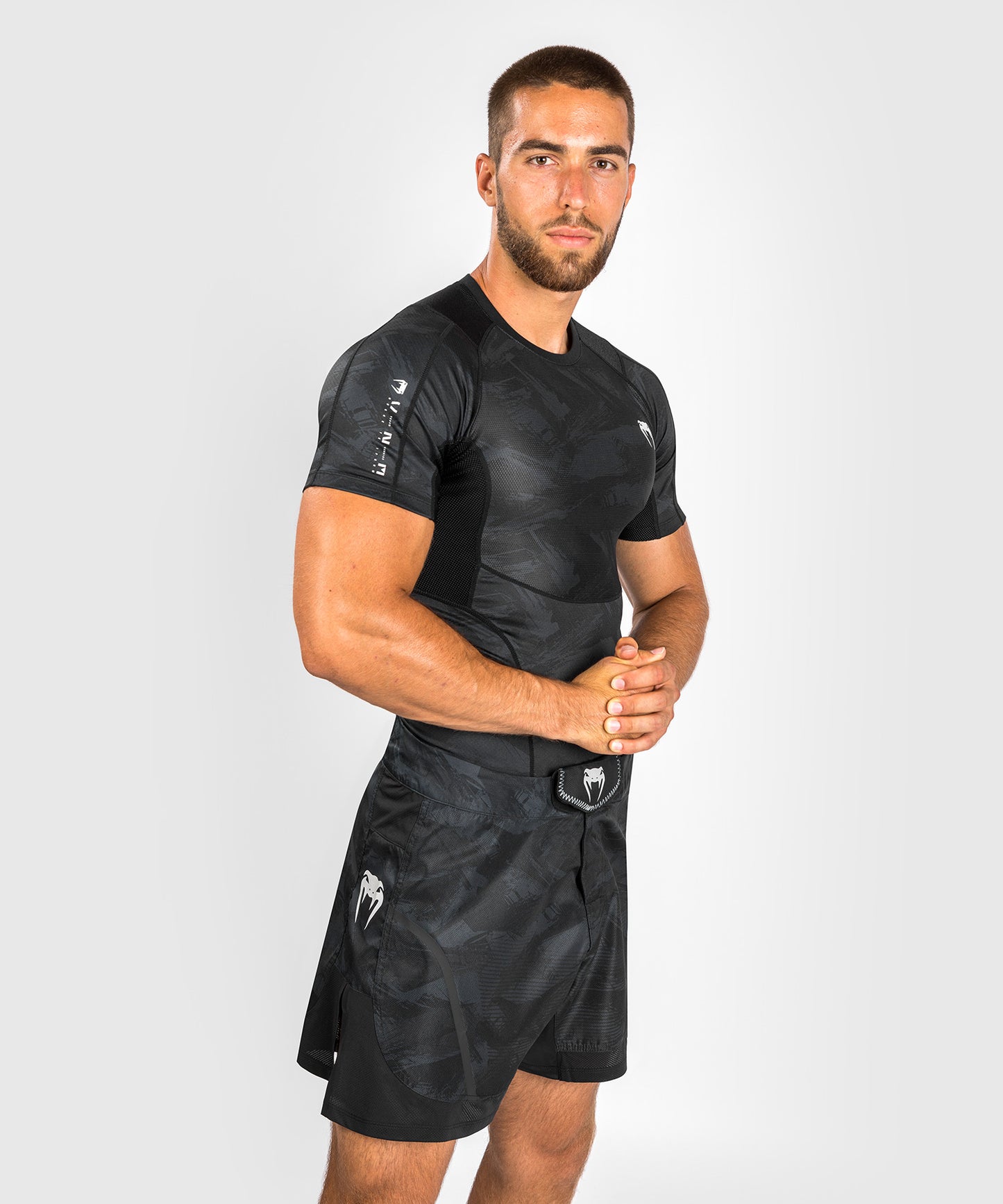 Venum Electron 3.0 Rashguard - Short Sleeves - Black
