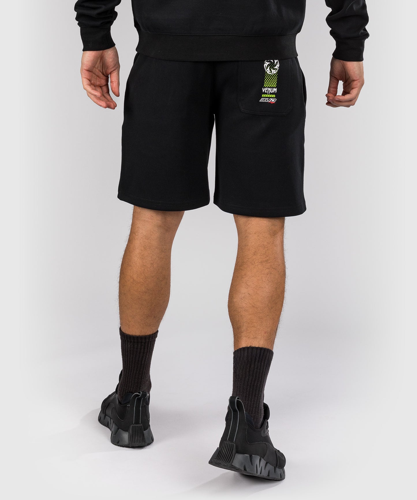 Venum x Bud Racing Men's Cotton Shorts - Black/White/Lime Green
