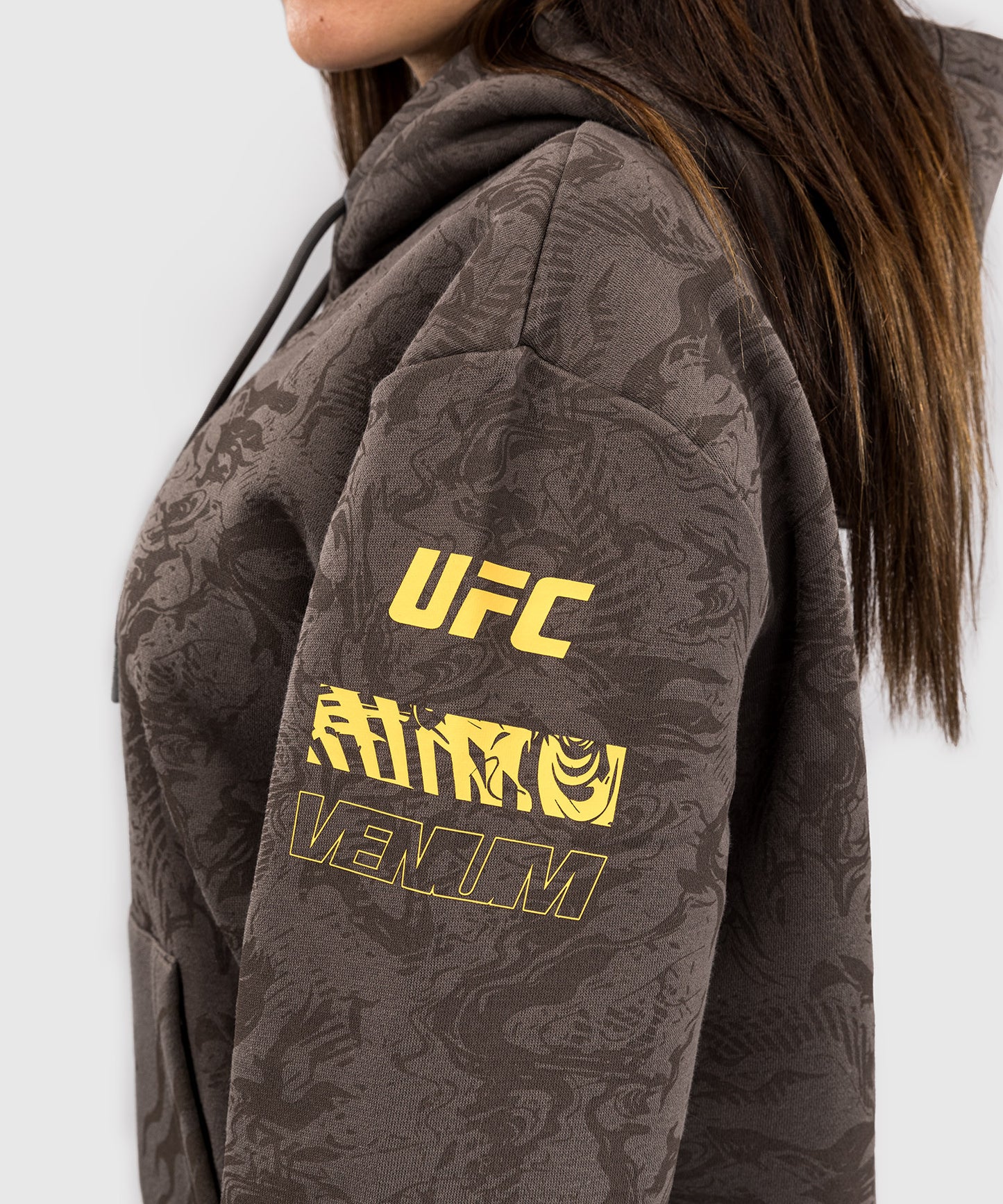 Sweatshirt à Capuche pour Femmes UFC Fusion by Venum Fight Week - Marron Terrestre