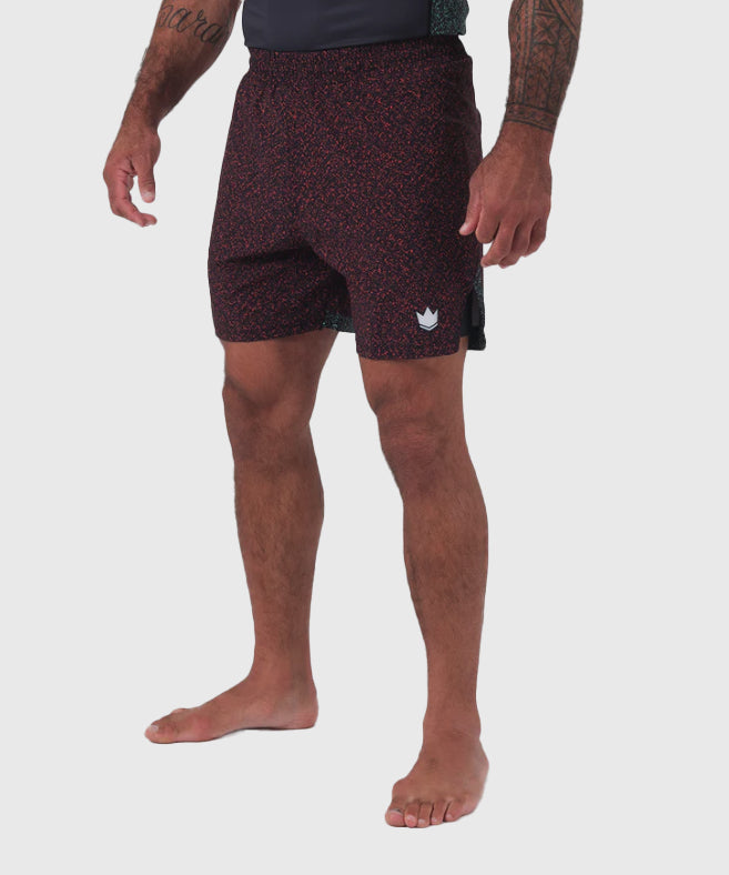 Kingz Hybrid Fightshorts - Schwarz/Rot
