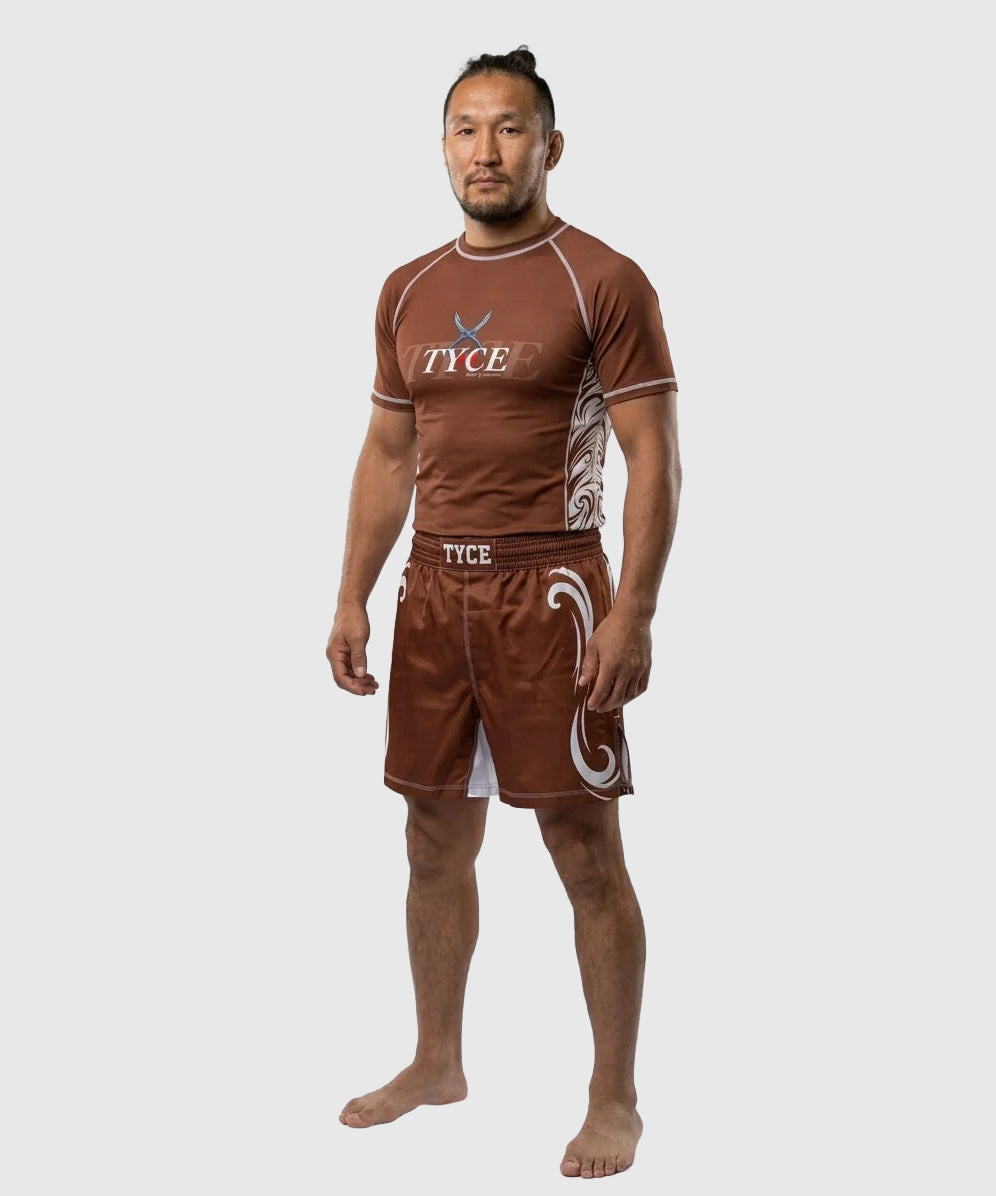 TYCE CULTURE OF WAR Dschingis Khan Fightshorts - Braun