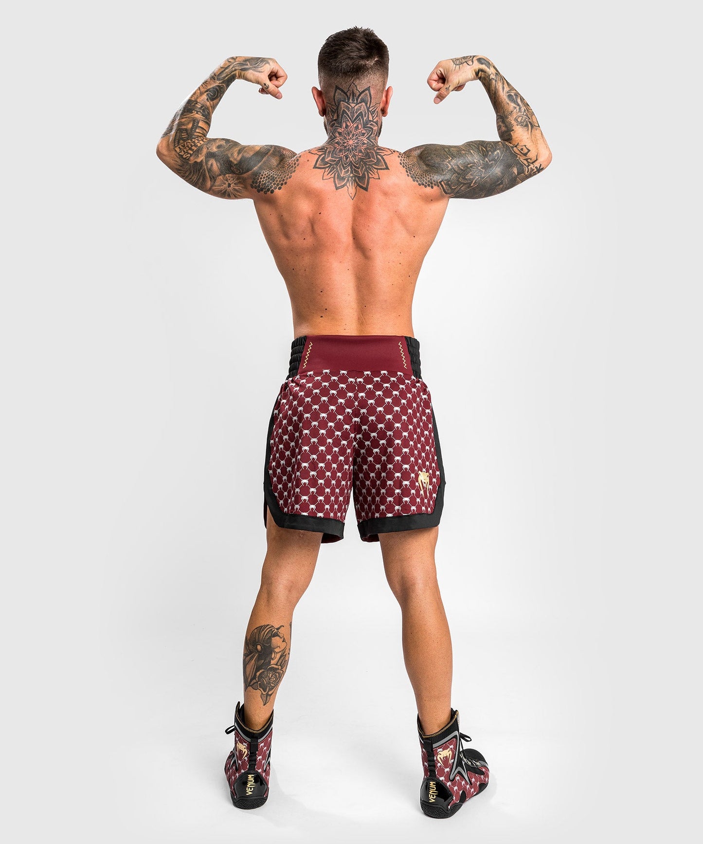 Venum Monogram Boxing Short - Black/Bordeaux