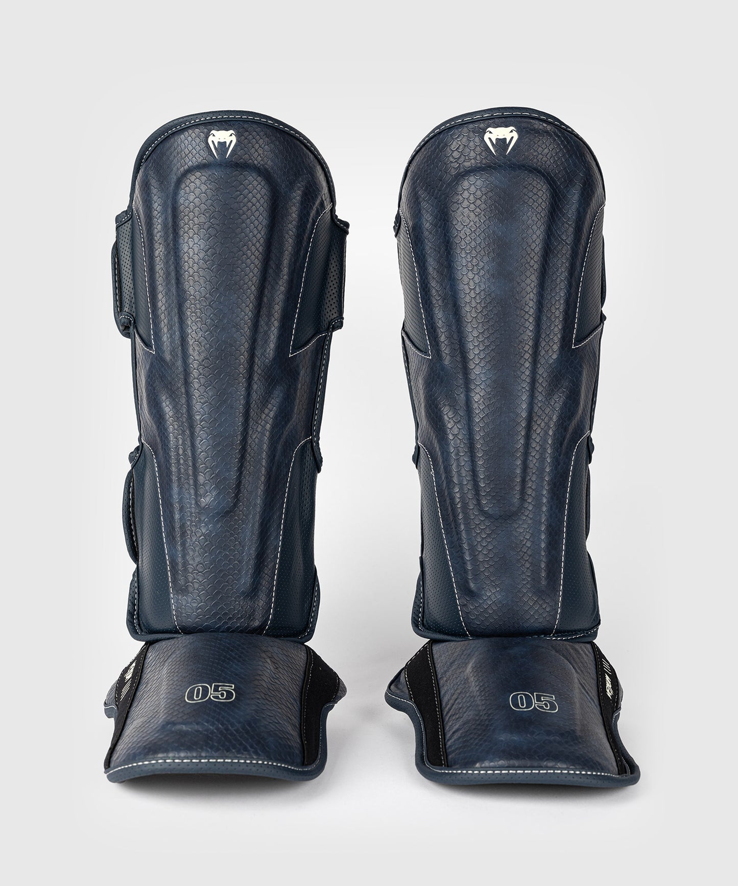 Venum Impact Evo Scales Shin Guards - Midnight Blue