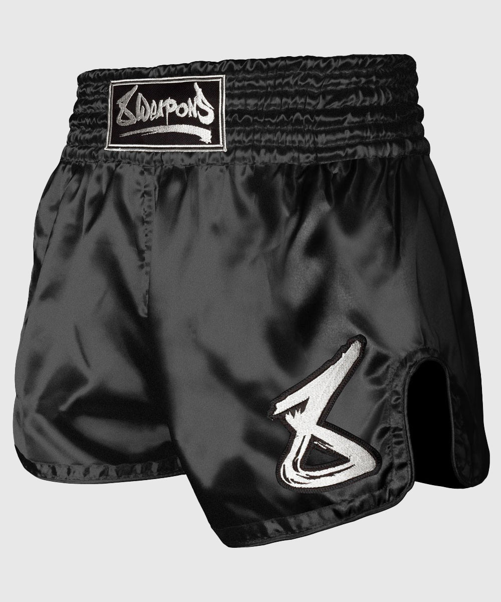 Short de Muay Thai 8 Weapons Strike - Noir/Argent