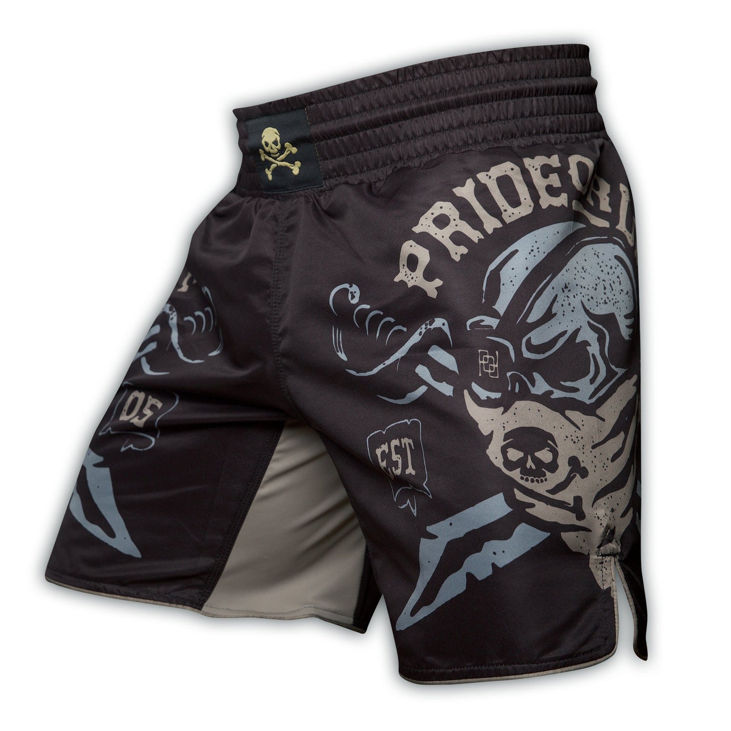 Pride Or Die Pirate Fight Shorts - Black