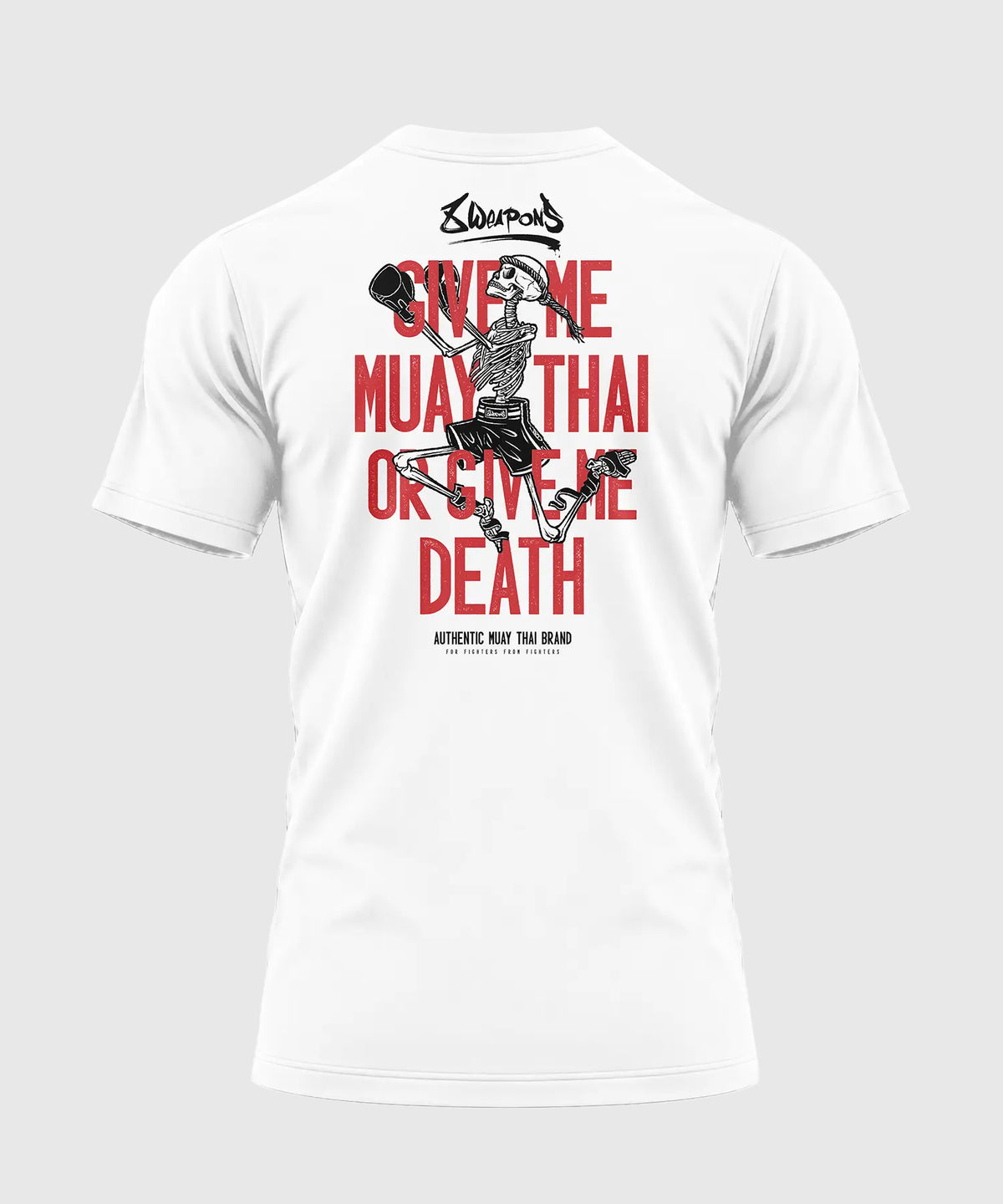 T-shirt 8 Weapons Skeleton – Blanc
